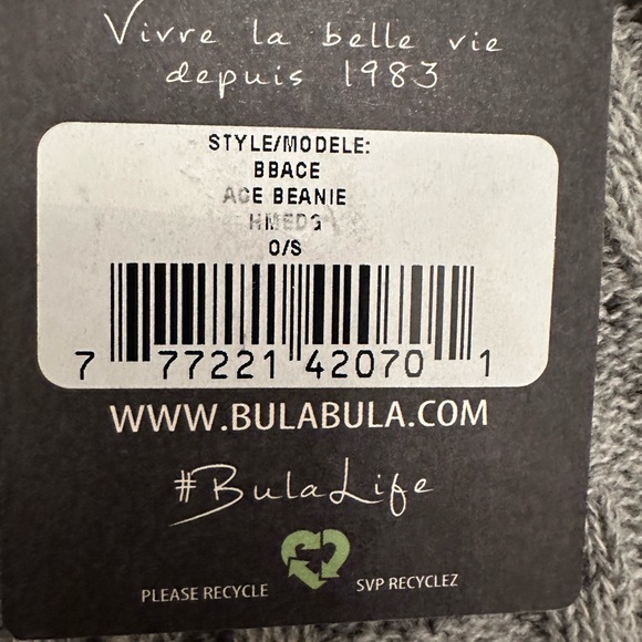 NWT Bula Gray Beanie Hat - Picture 6 of 8